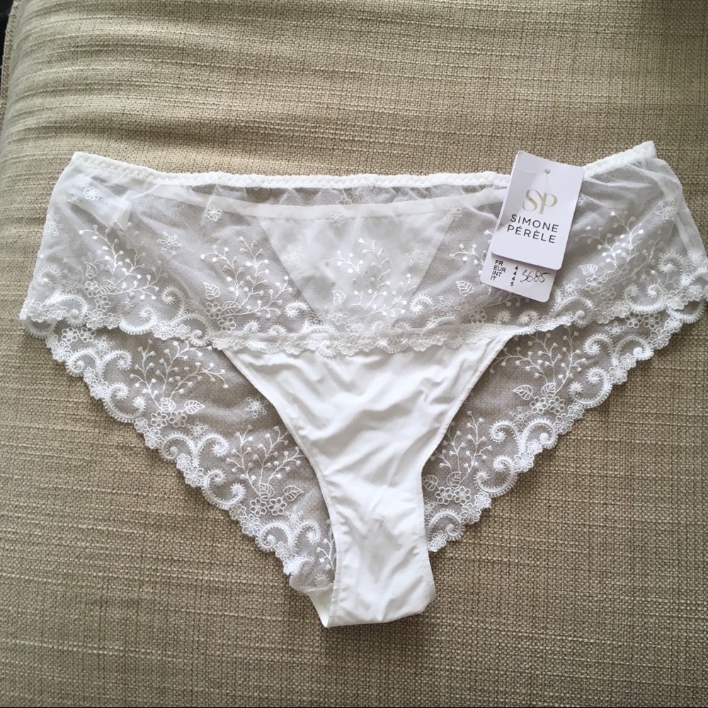 Simone Perele Delice  panty, white, size 4